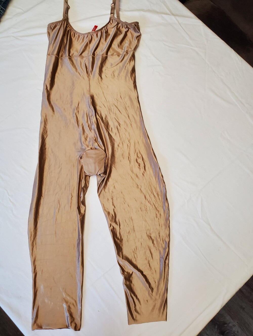 Spanx Open Bust Shaping Bodysuit Catsuit 2X Bronze/Gold Shapewear Full Leg - Picture 6 of 6